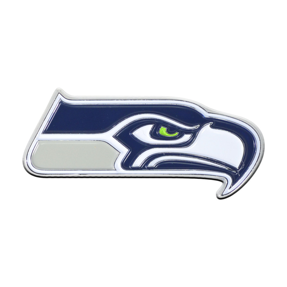 3" NFL Seattle Seahawks 3D Blue Metal Emblem Exterior Auto Accessory ...